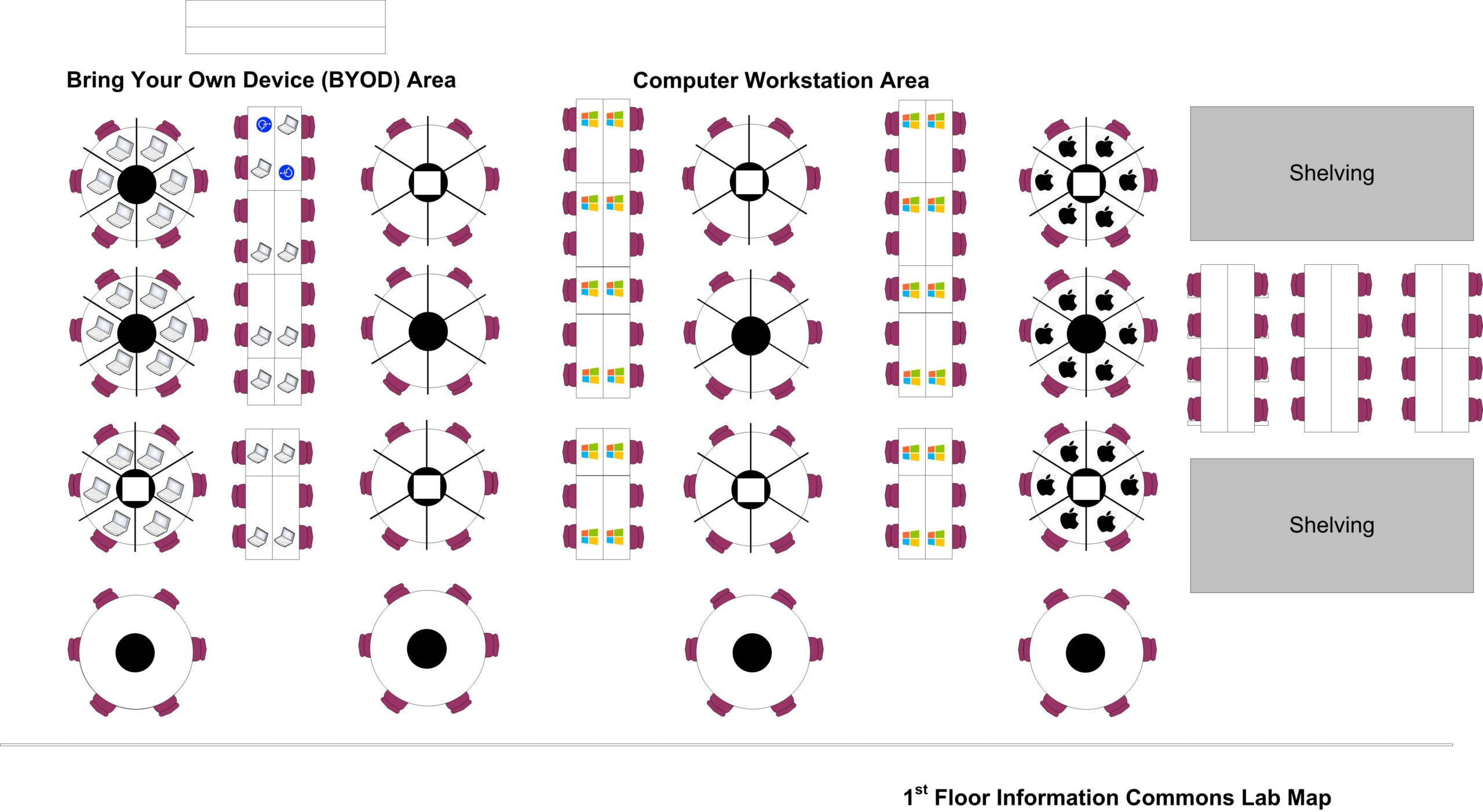 Richter 1'st Floor InfoCommons Computer Map